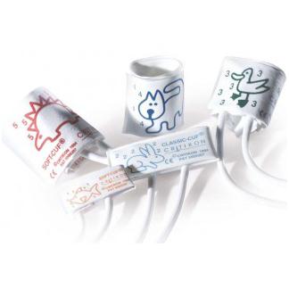 Ge Soft-Cuf Blood Pressure Cuff with 1-Tube Luer Connector, Neonatal Size 2, Light Blue - 2122 - 1 Each