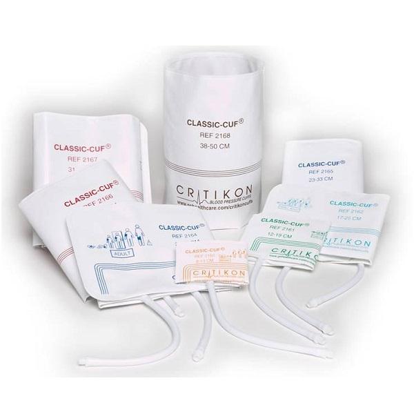 Ge BP CLASSIC-CUF 2-Tube Disposable Blood Pressure Cuff with Male Slip Luer Connector, Neonatal Size #2, 4 to 8 cm - 2633 - 20 Each