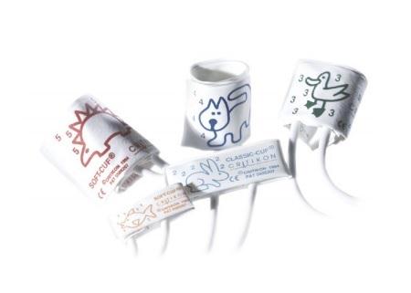 Ge BP CLASSIC-CUF 2-Tube Disposable Blood Pressure Cuff with Neo-Snap Connector, Neonatal Size #1, 3 to 6 cm - CLA-N1-2B - 1 Each