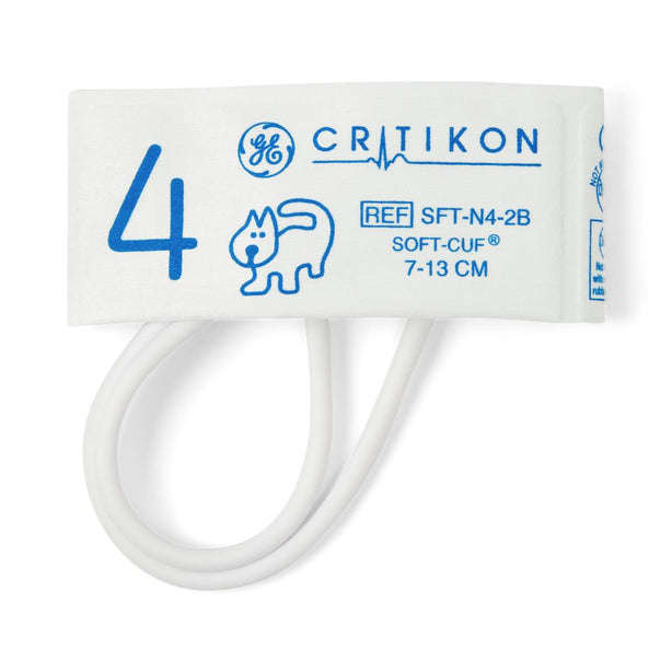 Ge Soft-Cuf Blood Pressure Cuff with 2-Tube Neo-Snap Connector, Navy, Neonatal 4 - SFT-N4-2B - 20 Each