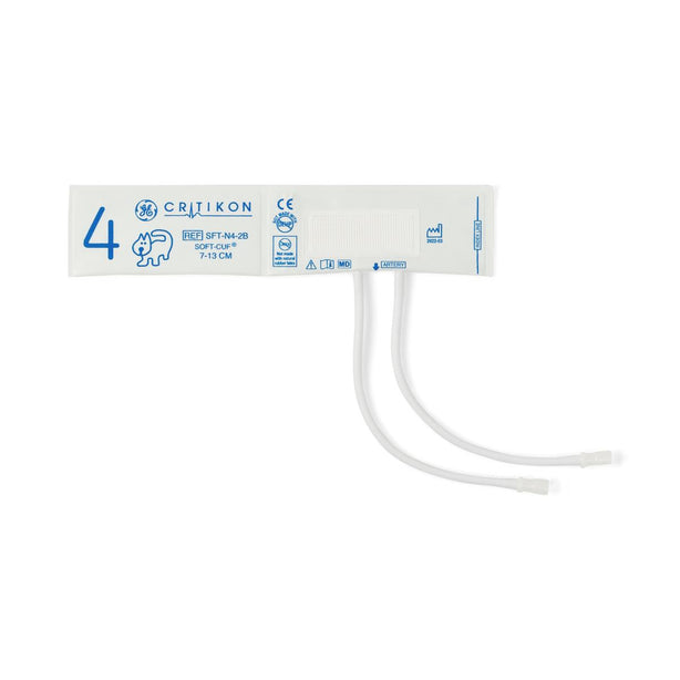 Ge Soft-Cuf Blood Pressure Cuff with 2-Tube Neo-Snap Connector, Navy, Neonatal 4 - SFT-N4-2B - 20 Each