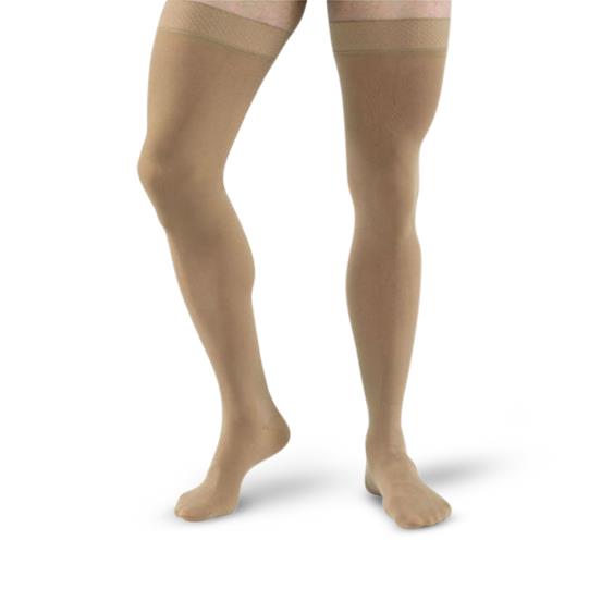 Bsn Medical Closed-Toe High-Stockings Jobst Thigh-High Compression Stockings, Closed Toe, 15 mmHg to 20 mmHg, Beige, Petite, Size XL (Ankle: 11.5" to 13"; Calf: 13-3/8" to 19-5/8"; Thigh: 23-5/8" to 32") - 114043