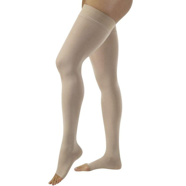 Bsn Medical Jobst Thigh-High Relief Compression Stockings, 30-40 mmHg, Open Toe, Thigh High, Beige, Size S Regular - 114204