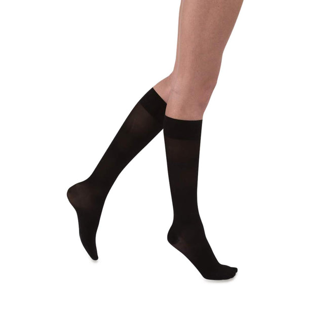 Bsn Medical with Jobst SoftFit UltraSheer 20-30 mm Hg Knee-High Compression Stockings, Black, Size XL - JOB7768121