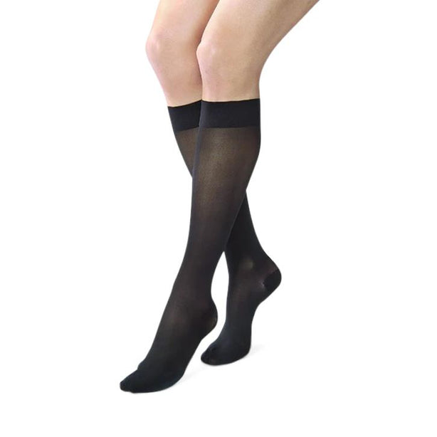 Bsn Medical with Jobst SoftFit UltraSheer 30-40 mm Hg Knee-High Compression Stockings, Black, Size L - JOB7768132