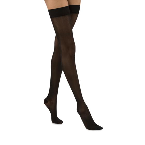 Bsn Medical Jobst Sensitive Thigh Highs UltraSheer 15-20 mm Hg Thigh-High Leg Compression Garment, Black, Size S - 7768600