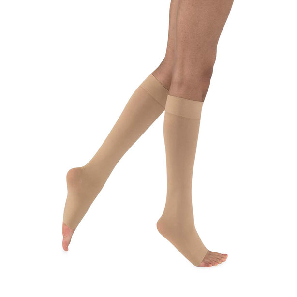 Bsn Medical Jobst Knee Highs with SoftFit Technology Knee-High 20-30 mm Hg Foot Compression Garment, Opaque Natural, Size XL - 7769324