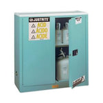 Justrite Sure-Grip EX Corrosive-Acid Steel 893002 Safety Cabinet, 30GAL, 2 Door, Blue - MDL-JUS893002 - 1 Each