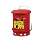 Justrite Red Foot-Operated Floor Oily Waste Can, 6 gal. - 9100 - 1 Each