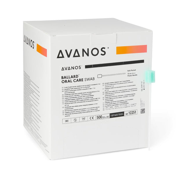 Halyard KimVent and Dispensers Nonsterile Oral Care Swab Applicator, Bulk - 12251 - 1000 Each