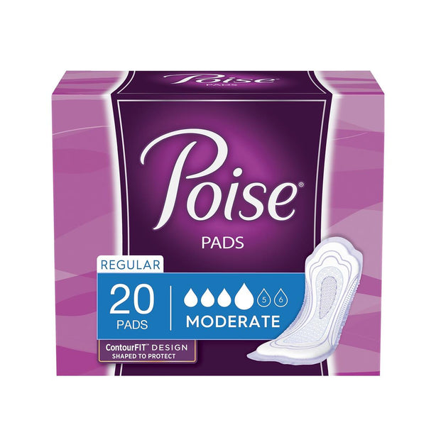 Kimberly-Clark Corporation Poise Moderate Absorbency Incontinence Pads 19564 - 20.0 Each