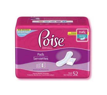 Kimberly-Clark Corporation Poise Maxi Pads with Side Shields 19568 - 84.0 Each