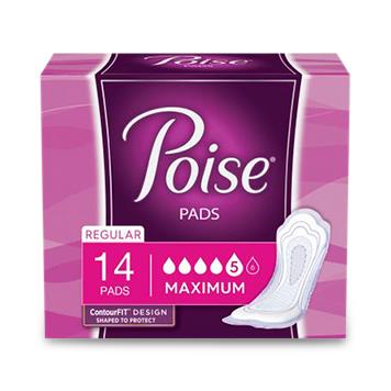 Kimberly-Clark Corporation Poise Maxi Pads with Side Shields 19568 - 84.0 Each
