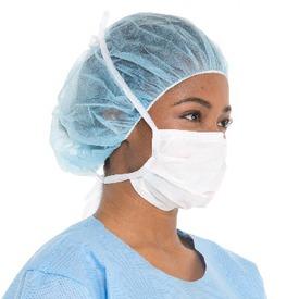 Halyard 28806 Fluidshield ASTM Level 1 Fog-Free Surgical Mask with Ties, Green - MDL-K-C28806 - 300 Each