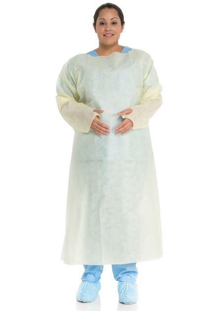 Halyard Tri-Layer Over-The-Head Isolation Gown, Yellow, Size 2XL - 29516 - 10 Each