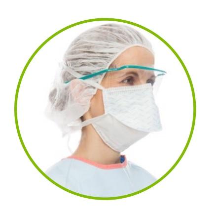 Halyard 39123 FLUIDSHIELD Level 2 Expanded Chamber Surgical Mask with Ties, Sterile - MDL-K-C39123 - 300 Each