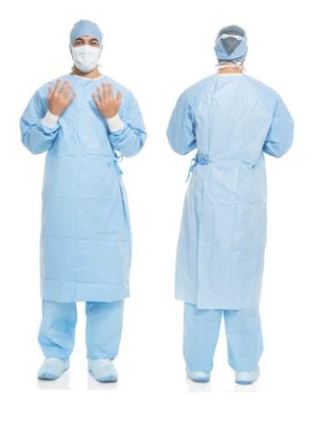 Halyard Health, Inc Aero Blue Performance Surgical Gowns 41727NS - 32.0 Each - MDL-K-C41727NS