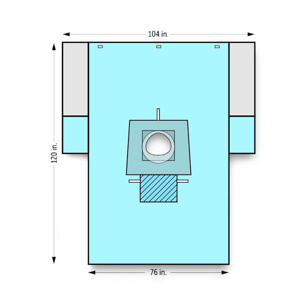 Halyard C-Section Drapes - 44966 - 6 Each - MDL-K-C44966