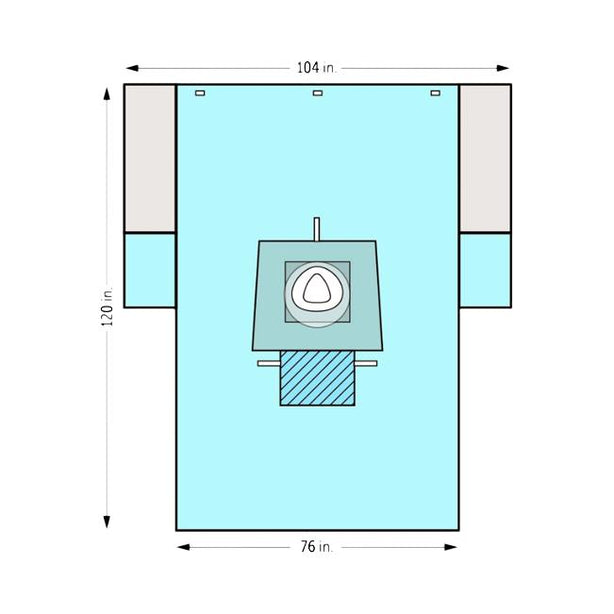 Halyard C-Section Drapes - 44968 - 6 Each - MDL-K-C44968