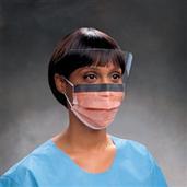 Halyard FLUIDSHIELD Level 3 Surgical and Face Mask with Wrap Around Visor Guard - 47149 - 100 Each