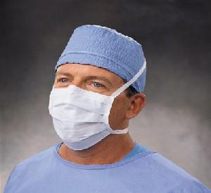 Halyard So Soft The Lite One Pleated Surgical Mask with Ties, Blue - 48100 - 300 Each