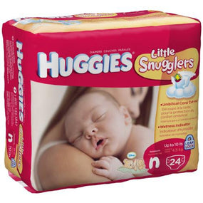Kimberly-Clark Corporation Huggies Newborn Little Snugglers Disposable Diapers 52238 - 24.0 Each