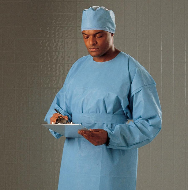 HALYARD HEALTH, INC AAMI Level 2 SMS Medium-Weight Isolation Gowns with Elastic Cuffs 69987 1 Each - MDL-K-C69987H