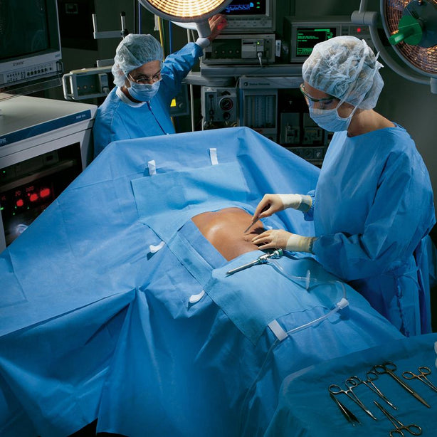 Halyard Laparotomy Laparoscopy Pack with Drapes, Surgical Gown, Towel, Table Cover and Suture Bag - 88241 - 1 Pack