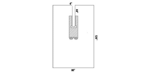 Halyard Split U-Drape, Sterile, 4" x 44" Split, 80" x 124" - 89079 - 1 Each