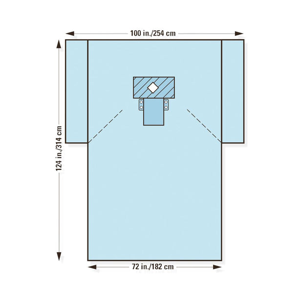 HALYARD HEALTH, INC Thyroid Drapes with Clear Panel 89258 10 Each - MDL-K-C89258