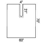 Halyard Universal Split Drape, Sterile, 60" x 70" - 89331 - 1 Each