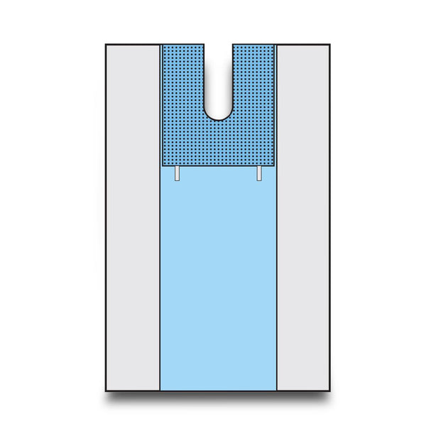 Halyard Basic KC100 Body Split Drape, Sterile, 77" x 114" - 89560 - 25 Each