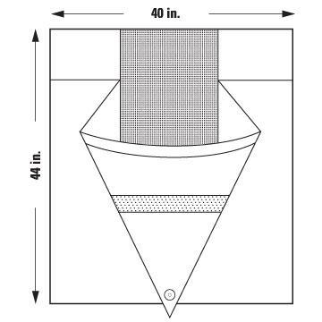 HALYARD Under Buttocks Drape, Sterile, Pouch, Absorbent Pad Reinforced, 40" x 44" - 89584 - 1 Each