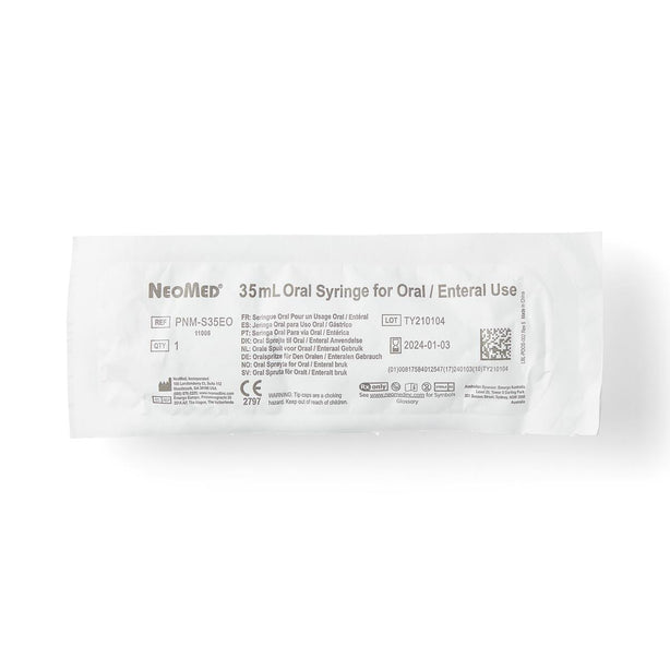 Neomed and Enteral 35mL Oral Syringe, Purple, Sterile - PNM-S35EO - 1 Each