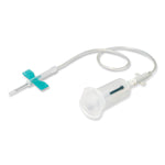 K-Shield Advantage Winged Blood Collection Set with Holder, 12" Sterile Tubing, 25G x 3/4" Safety Needle - DBMH-25G - 100 Each