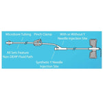 Kawasumi Labs America PI01Y03 Huber Winged Infusion Set, 8" Microbore Tubing, 20G x 1/2" - MDL-KAWPI01Y03 - 100 Each