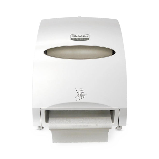 Kimberly-Clark Professional Hard Roll Touchless Refillable Electronic Hard-Roll Towel Dispenser, 15.8" x 12.7" x 9.6", White - 48856 - 1 Each