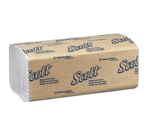 KIMBERLY-CLARK Scott Paper Towels, Single-Fold, 250 per Pack - 01700 - 16 Pack