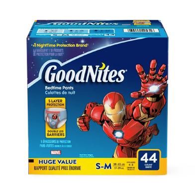 Kimberly-Clark Pull-On Absorbent Underwear 40531 GoodNites Pull On Disposable Youth Pants for Boys, Size S / M - MDL-KCP40531 - 44 Each