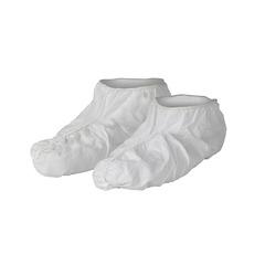 KleenGuard A40 Film Laminate Shoe Cover with Elastic Top, Vinyl Sole, White, XL - 44494 - 400 Each