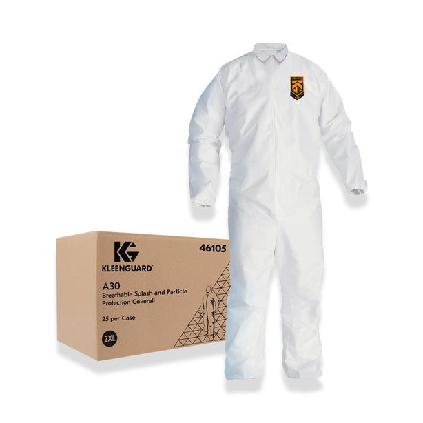 KLEENGUARD A30 Breathable Coveralls - 46105 - 25 Each - MDL-KCP46105