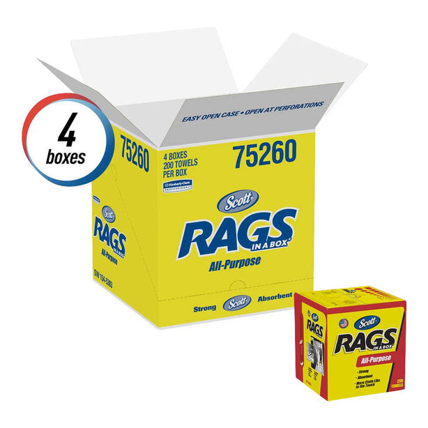Kimberly-Clark Corporation Scott Rags in a Box 75260 - 1600.0 Each - MDL-KCP75260