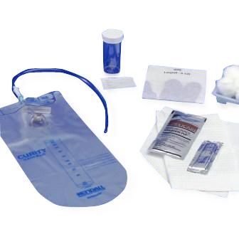 Cardinal CURITY Urethral Catheter Tray, Red Rubber Catheter, Closed, PVP Solution, 16 Fr - 3408 - 20 Tray
