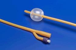Cardinal Silicone Coated Kenguard Latex Silicone-Coated Foley Catheters, 28 Fr, 5 cc, 2-Way - KDL3575