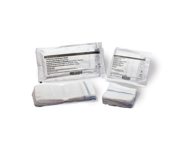 Cardinal X-Ray-Detectable X-Ray Detectable Dermacea Gauze Sponge, Sterile, 16-Ply, 4" x 4" - KDL441002