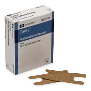 Cardinal Flexible Adhesive Curity Fabric Bandage, Knuckle, 1-1/2" x 3" (3.8 cm x 7.6 cm) - 44106 - 1200 Each