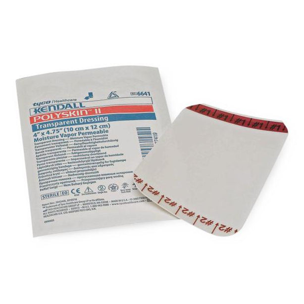 Cardinal Polyskin Film Polyskin-II Transparent Dressing, 4" x 4.75" - 6641 - 200 Each