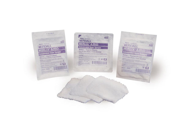 CARDINAL HEALTH Kerlix AMD Antimicrobial Sponges 6665 600 Each-MDL-KDL6665