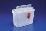 In-Room Sharps Container with Always Open Lid, Transparent Red, 3 gal., Always-Open Safety - 85221R - 10 Each