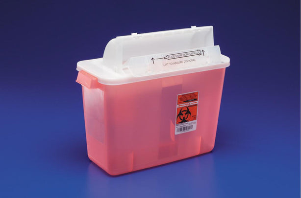 Cardinal SharpSafety Safety In-Room Sharps Disposal Container with SharpStar Lid, Clear, 3 gal. - 8536SA - 1 Each